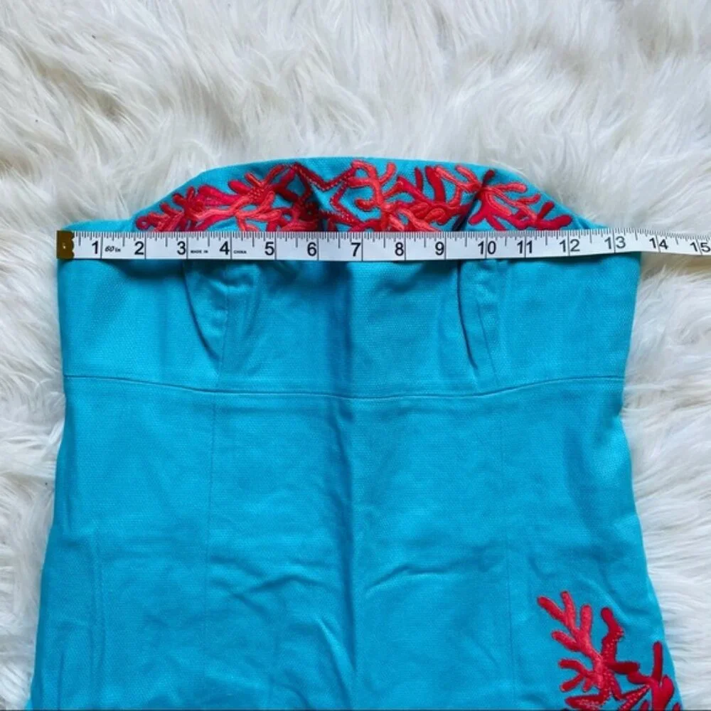 Lilly Pulitzer | Blue and Pink Bowen Mini Dress Coral | Size 00 - Picture 5 of 9